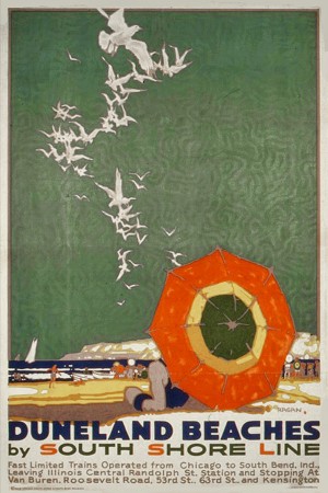 1928 Duneland Beaches poster